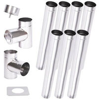 Kit conduit cheminée simple paroi de 7 m Ø 100/120/130/150/160/180/200 mm - 160 mm
