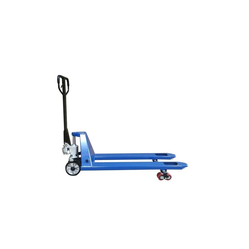 Transpalette manuel premium Stockman AC25CBV couleur bleu capacité 2500kg 1150x540mm