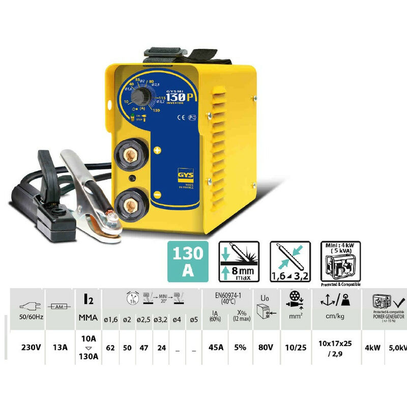 Poste à souder inverter GYS Gysmi 160p