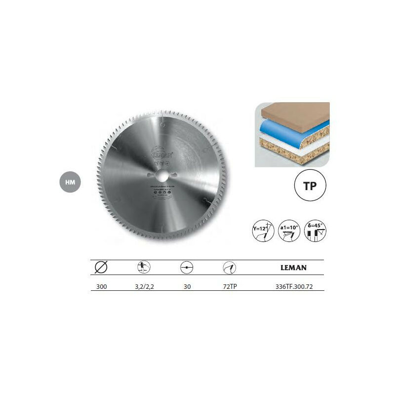 Lame de scie circulaire de mise à format D. 315x30mm 72 dents 