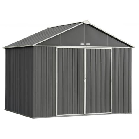 Abri métal Habrita Foresta Arrow Ezee 7,44m2 grand volume toit 2 pentes (1/6)