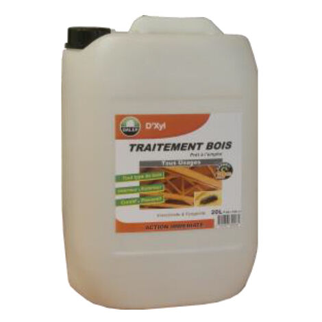 Dalep – Traitement bois tout usage 20L – Insecticide fongicide pour charpentes et ossatures – Efficace contre capricornes et termites – 310020