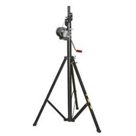 Stockman – Élévateur lève-charge manuel 100kg – Hauteur 4000mm – SKU LP100 – Treuil avec frein automatique – Utilisation intérieure/extérieure (1/2)