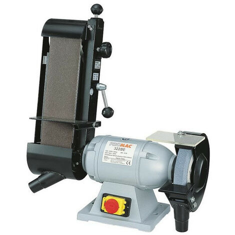 Promac – Touret à bande 0,55kW 400V – Vitesse 2850 tpm – Surface de ponçage 100x1000mm – Pour bois dur – 322BE1