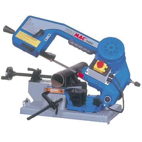 Promac – Scie à ruban 230V 0,37kW capacité de coupe 100mm – Moteur 45m/min – Archet pivotant 60° – 348C