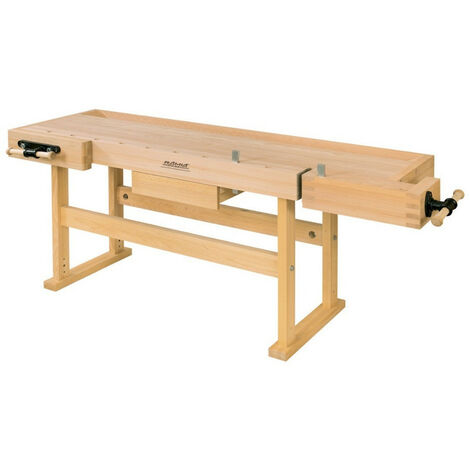 Ramia - Etabli de bois PRO (bois de hêtre massif) 2120x760x860 mm - PREMIUM 1