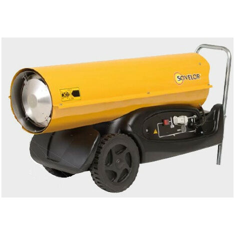 Sovelor - Chauffage Air pulsé mobile au fuel sur roues combustion directe 48kW 230V/50Hz - HP50