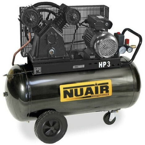 Nuair - Compresseur à air bi-cylindre en V 3CV 2,2kW 230V Monophasé 150L lubrifié - VCF/150CM3