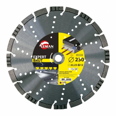 Leman – Disque diamant 400mm – Segments turbo pour béton armé – Alésage 20mm – Coupe nette et durable – Pour meuleuse professionnelle