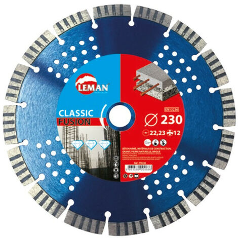 Leman – Disque diamant pour meuleuse 300 mm – Segments turbo pour béton armé – Alésage 20 mm – Coupe rapide et efficace (1/5)