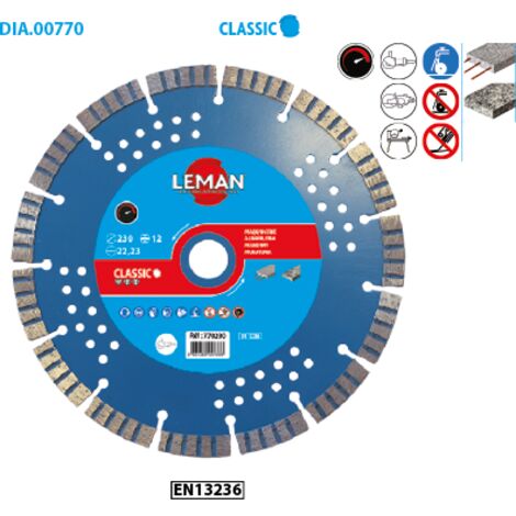Leman - Disque diamant segments béton armé Diam 350 x 20 x H 12 mm (1/2)