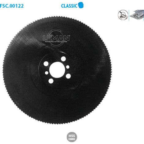 Leman - Lame de scie circulaire 122 fraise scie métal D.300x32x2,5 mm pas de 5 mm (1/2)