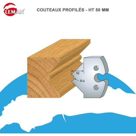 Leman - Jeu de 2 contre-fers profilés Ht.50 mm N°212