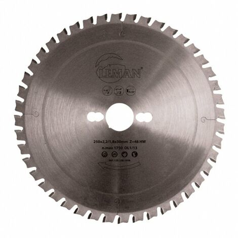 Leman – Lame de scie circulaire 210 mm – Alésage 30 mm – 40 dents pour métaux – Coupe rapide à sec sans échauffement - 210x30x40z (1/4)