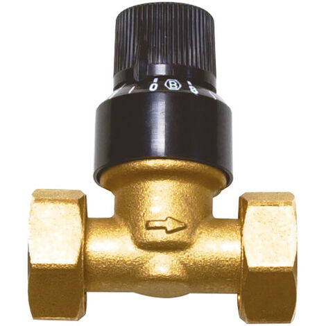 Thermador – Soupape chauffage central en ligne 3/4' – Raccordement écrou tournant 20x27 – Pression max 10 bar – Corps laiton pour installation durable (1/6)