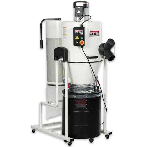 JET – Système d'aspiration cyclonique 1500 W – JCDC20 – Aspiration 2610 m3/h – Conteneur acier 132L – Silencieux 76 dB pour chantier (1/4)