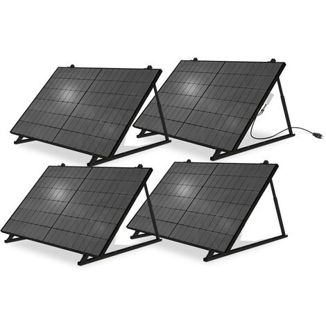 Mecafer – Kit solaire complet 428416 – 4 panneaux photovoltaïques 420Wc – Installation murale ou au sol – Efficacité 21,51%