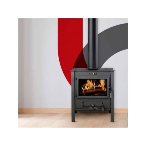 Poêle à bois Theca MADRID sortie D150mm 7,9kW (1/4)