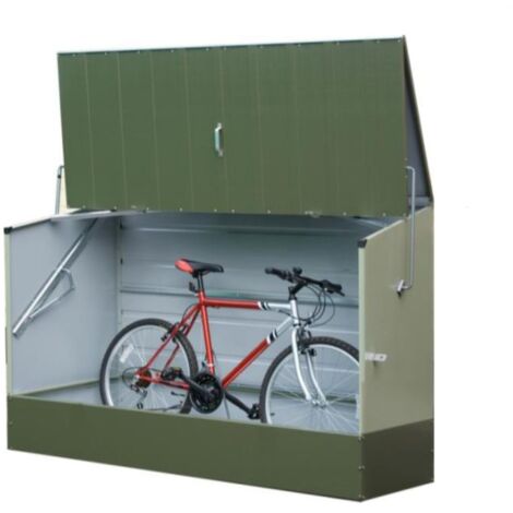 Abri à vélos en métal 1750L vert – Acier galvanisé gainé PVC – Résistant aux intempéries – Capacité 3 vélos adultes – Trimetals