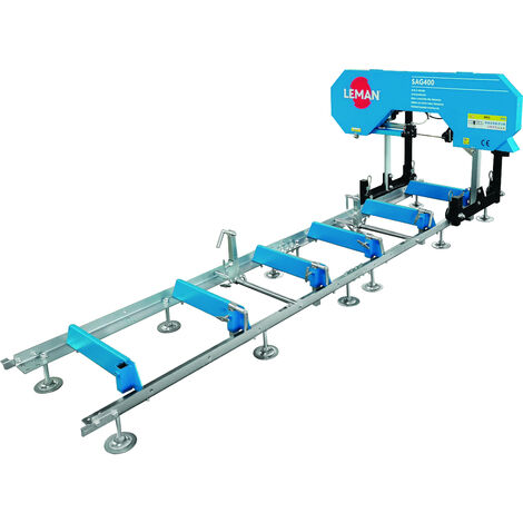 Leman – Scie à grume SAG400 400mm 2200W – Hauteur de coupe 400mm – Longueur de tronc 2,35m – Pour bois dur et teck