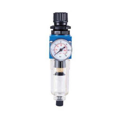 Mecafer – Filtre régulateur 1/4"F – Filetage sortie 1/4" – Configuration raccord pour compresseur – Usage professionnel