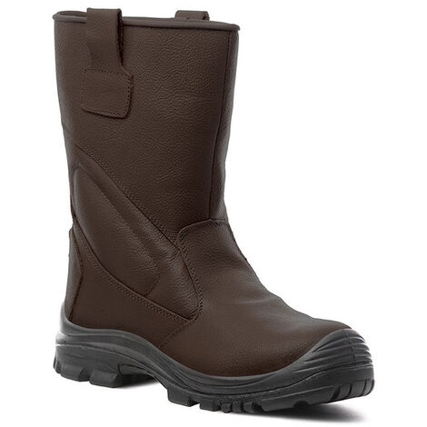 Coverguard – Bottes de sécurité S3 CI SRC en cuir marron taille 42 – Doublure isotherme – Semelle anti-perforation textile – Protection contre le froid