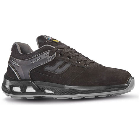 Jallatte – Chaussures de travail basses ESD pointure 43 – Antiperforation – Semelle J-ENERGY avec insert Infinergy BASF – Cuir nubuck noir (1/8)