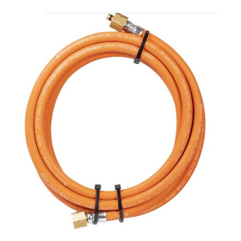 Tuyau gaz flexible 4m D4mm – SI780021 – 2 raccords rotatifs BSP 3/8" G – Haute pression jusqu'à 30 bar – Agréé EN16436-1 – Sievert (1/2)