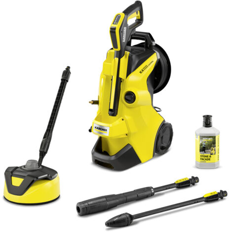 Karcher Nettoyeur haute pression 130 bars K 4 Premium Power Control Home avec enrouleur de flexible HP et nettoyeur de terrasse T-racer T5