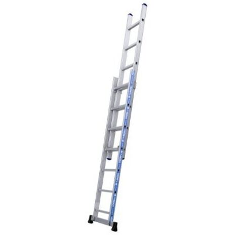 Tubesca - Echelle coulisse à main en Alu 2x18 échelons accès 10,9 m max. - PLATINIUM