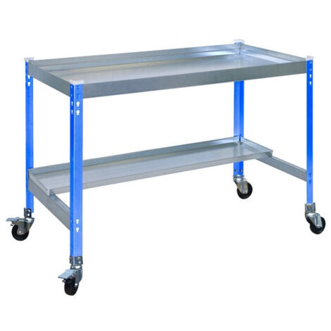 Simonrack Table de culture galvanisée 150 cm avec étagères
