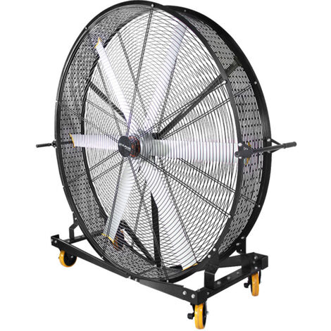 Ventilateur industriel S.PLUS VR 1500 grand débit 39000m3/h 750W monté sur roulettes avec freins