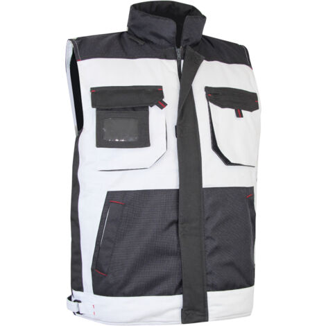 LMA – Bodywarmer de peintre taille 2 bicolore – Tissu 60% coton 40% polyester – Poches multiples pour outils et accessoires – Protection contre le vent