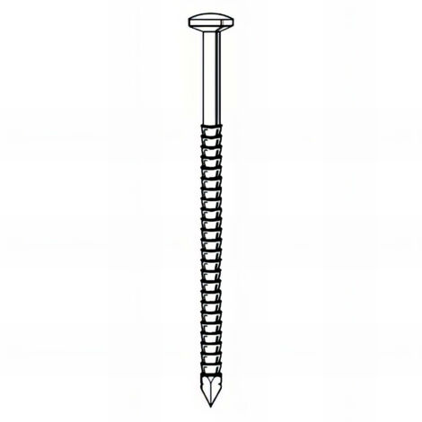 Pointe tête bombée annelée Alsafix TB350909 inox A4 3,5/3,8x90mm en vrac 1kg (1/5)