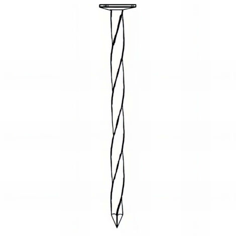 5 kg de pointes Alsafix TP CT HDG 3,6x90 tête plate carré torsadée galvanisée à chaud (1/4)