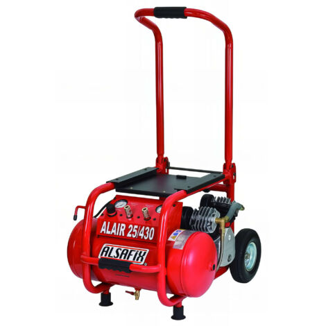 Alsafix – Compresseur électrique monophasé 3 CV – Cuve 25 litres – Pression max 10 bars – Débit d'air 433 L/min – Niveau sonore 81 dB