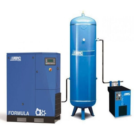 Compresseur à vis ABAC COMPLETFORM2008 20ch 500L avec réservoir et sécheur d'air