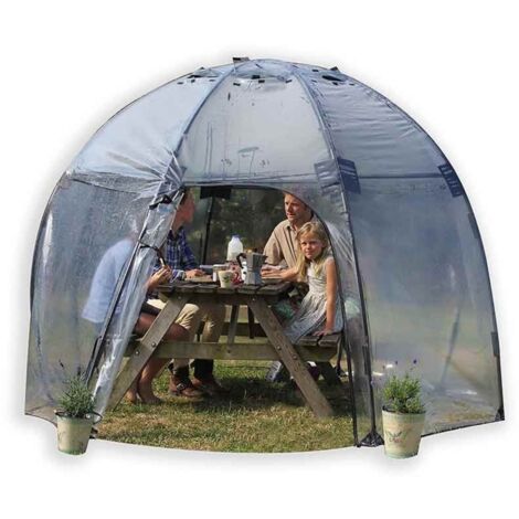 Bulle d'hiver extérieure 10 m² Ø 3.5 m translucide – Structure en fibre de verre – Toile PVC anti-UV 300 microns – Hauteur 2.2 m – Mundus (1/7)