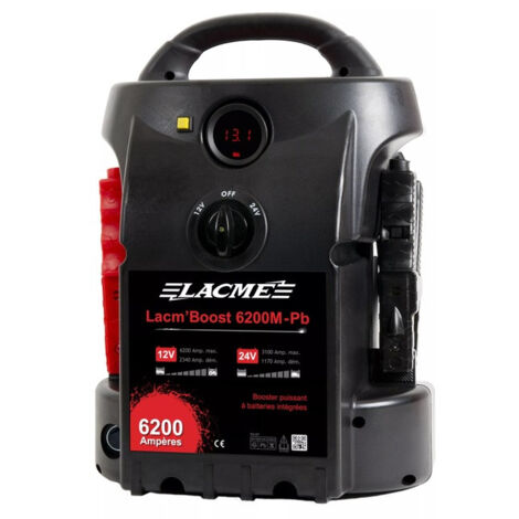 Lacme – Booster de démarrage 6200M-Pb 2340A – Démarrage 12V/24V – Affichage digital – Recharge automatique – Sécurité renforcée (1/2)