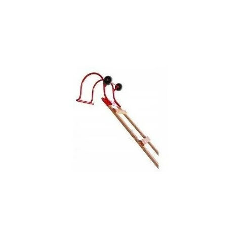 Outifrance – Crochet de faitière grande profondeur – Roues arrière 100mm – Empattement 300mm – Acier robuste pour toits à forte pente
