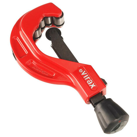 Virax – Coupe-tube inox à avance rapide 6 à 67 mm – Ébavureur rotatif amovible – Molette de rechange intégrée – 210483