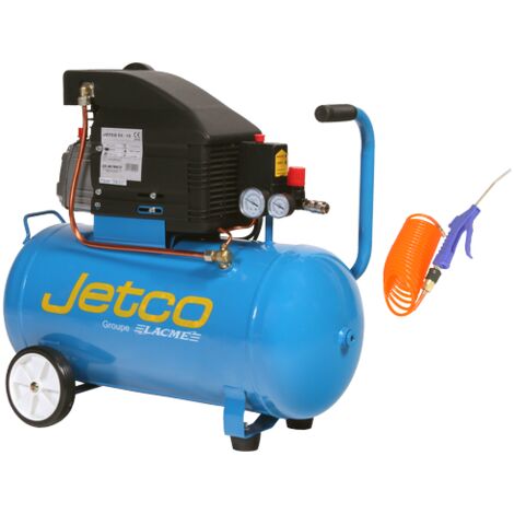 Lacme – Compresseur mobile 50L 2 CV 13 m³/h mono 8 bar – Débit rapide pour outils pneumatiques – 104000 - MONO 50 L