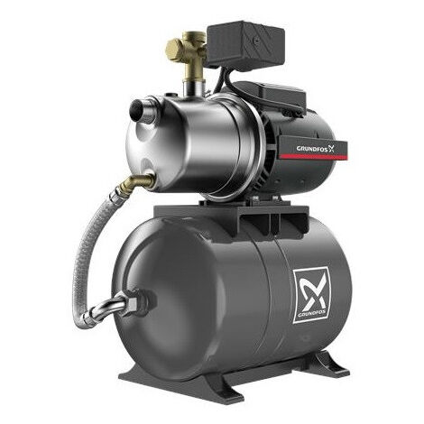 Grundfos – Surpresseur 20 litres – Débit 5 m³/h – Puissance 1 kW – Pression max 6 bar – Auto-amorçage optimisé pour installations domestiques - JP 5-48 PT (1/4)