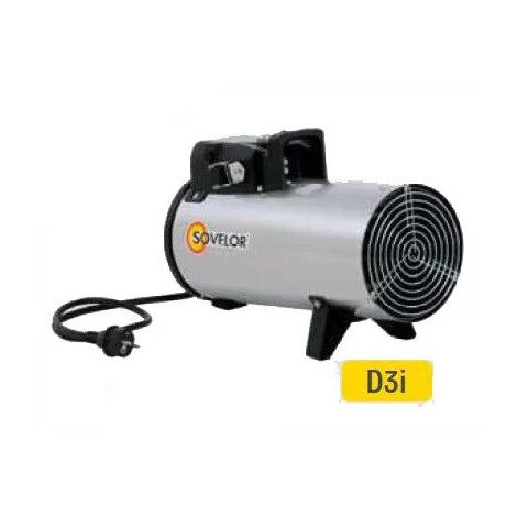 [PRODUIT D'OCCASION] Sovelor - Chauffage air pulsé électrique portable inox 230V1 50 Hz 3 kW - D3I - Bon état