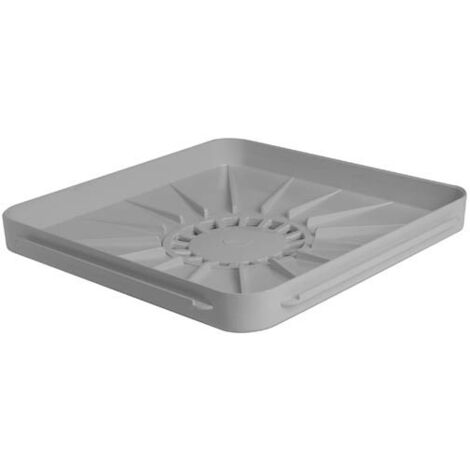 Nicoll – Receveur siphonné REL 40x40cm – PVC gris clair – Étanchéité supérieure – Installation sécurisée pour sous-sols et garages