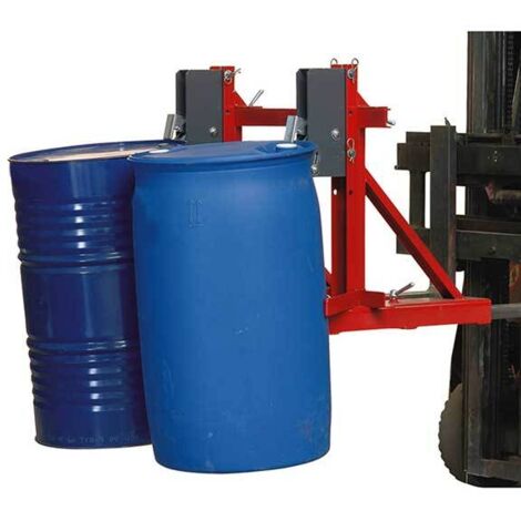 Fimm - Pince à 2 fûts automatiques charges 500 - 1000 kg pour fûts métalliques et plastiques à rebord (1/3)
