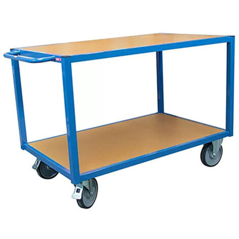 Fimm - Servante inox charge 300 kg 304 L 2 plateaux 835 x 422 mm Diam roues 125 mm