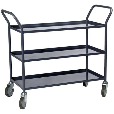 Servante à 3 plateaux tôle 935 x 435 mm 200 kg - FIMM - 880005285 (1/3)