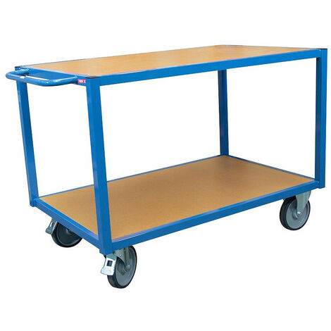 Fimm - Servante d'atelier 2 plateaux charge 500 kg 1300 x 800 mm Ø roues 200 mm (1/5)