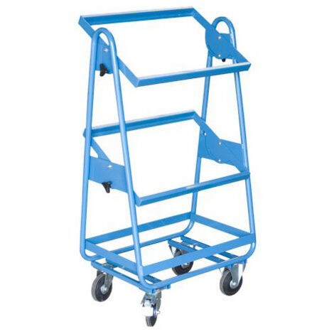 Fimm - Servante d'atelier 3 plateaux bois médium charge 500 kg 1060 x 680 mm Diam roues 200 mm (1/3)